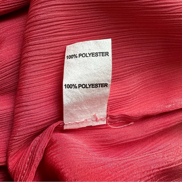 Ramy Brook Satin Pink Ruffle Halter Mini Dress Size Small - Picture 6 of 8